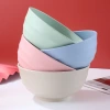 Wheat straw plastic bowl 20cm, Nordic creative instant noodle bowl, ins student dormitory household tommy bowl wholesale details Picture